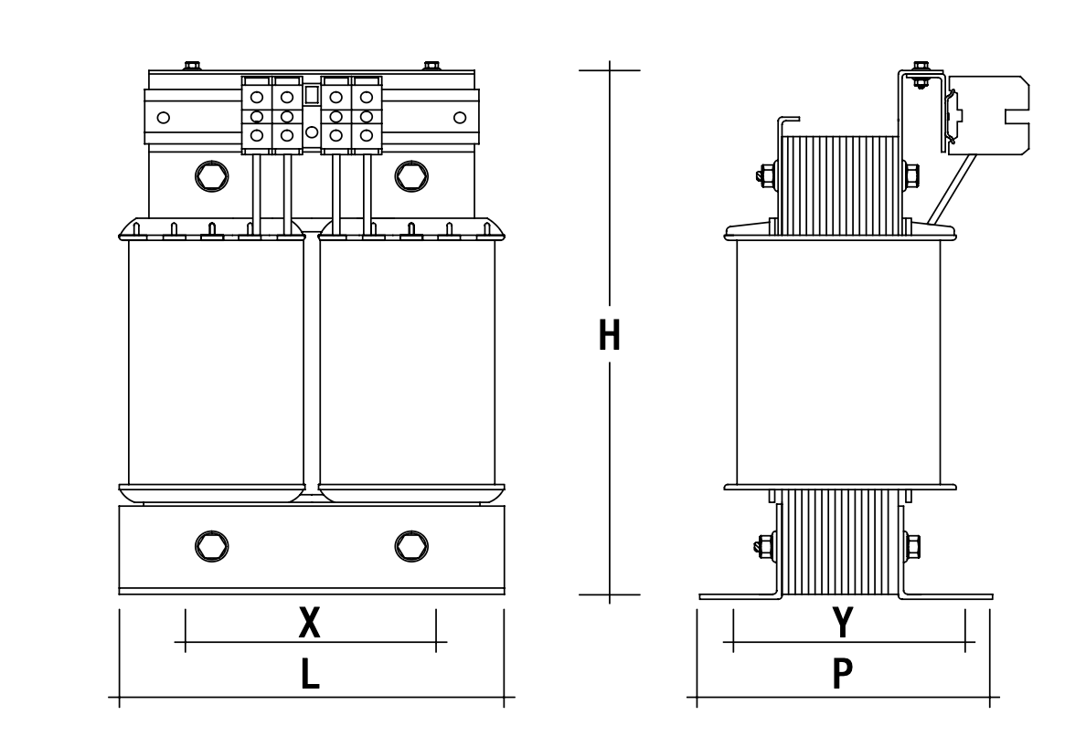 TMUL a colonna disegno tecnico